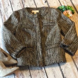 MICHAEL KORS NWT Brown Thick Woven Blazer Sz 4